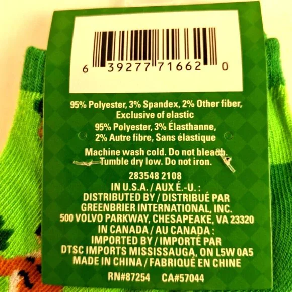 *3/$15* Puppy Dog Lucky St. Patrick's Day Socks - Picture 2 of 4